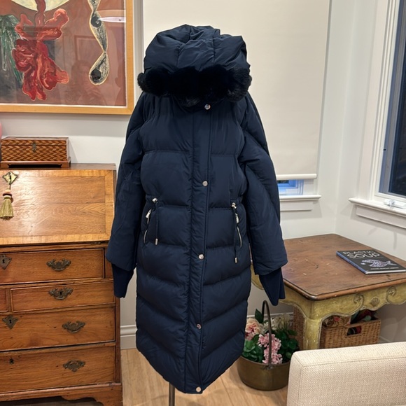 Max & Moi Dora Hooded Puffer Coat - Navy - Picture 8 of 16